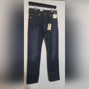 Levi's 511 Slim Fit Selvedge Mens Jeans Sneaker Weave Dark Wash Size 27 X 30 NWT